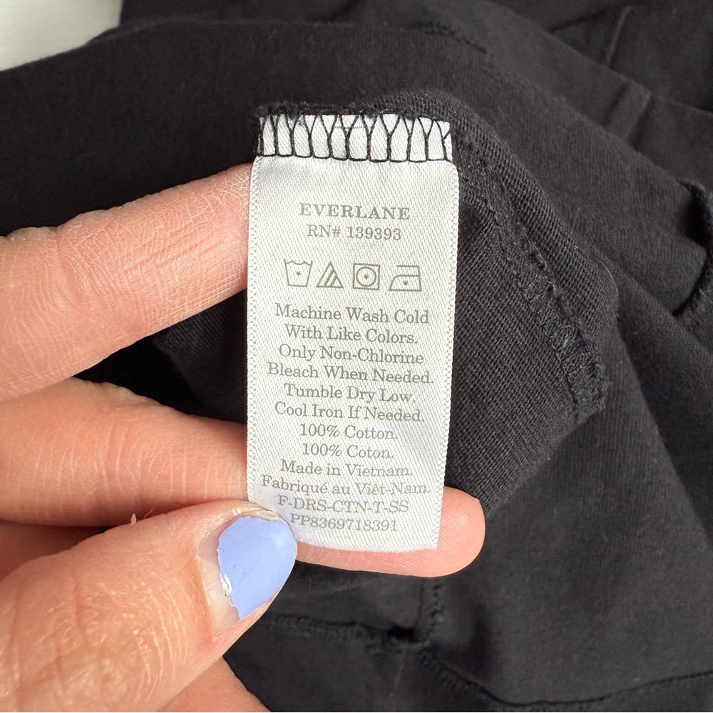 Everlane Black‎ Pocket Tee Shirt Dress Size Small 100% Cotton - Picture 6 of 8
